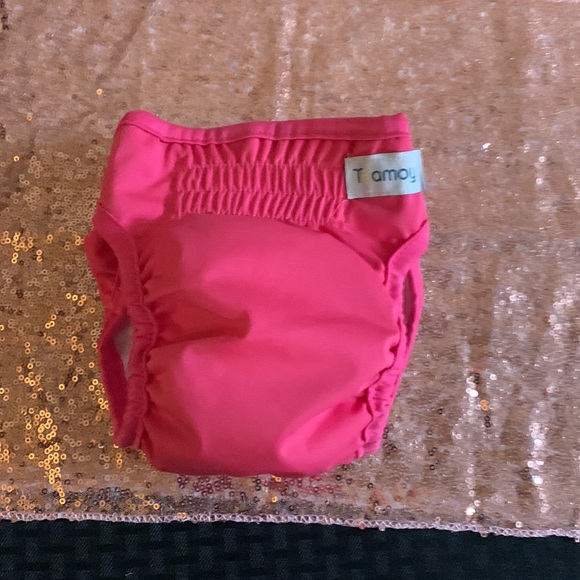 Teamoy Reusable Wrap Diapers for Male Dogs, Washable Puppy Belly Band Pink Small - Picture 9 of 12